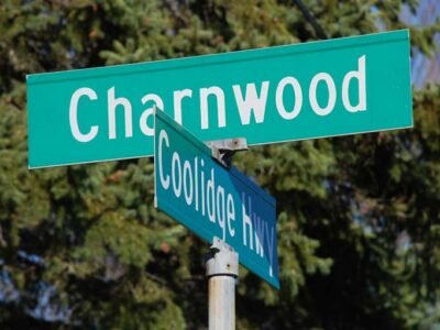 Charnwood Hills neighborhood Street Sign